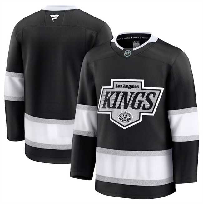 Mens Los Angeles Kings Blank Black 2024-25 Home Stitched Hockey Jersey Dzhi